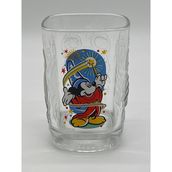 Disney World 2000 Celebration Glass Tumbler Featuring Mickey Mouse - Picture 1 of 7